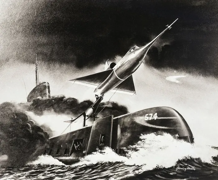 Framed Print : Jet Plane Takes Off from Submarine Framed Print : Jet Plane Takes Off from Submarine