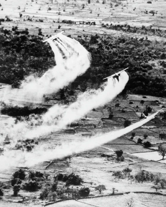 Framed Print : Jets Spraying Herbicides in Cambodia Framed Print : Jets Spraying Herbicides in Cambodia