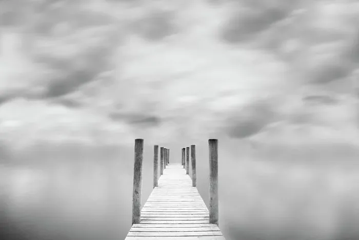 Framed Print : Jetty against cloudy sky Framed Print : Jetty against cloudy sky