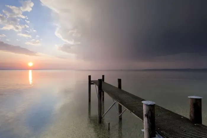 Framed Print : Jetty with evening light and stormy atmosphere overlooking Lake Constance near Bregenz, Rohrspitz, Austria, Europe Framed Print : Jetty with evening light and stormy atmosphere overlooking Lake Constance near Bregenz, Rohrspitz, Austria, Europe