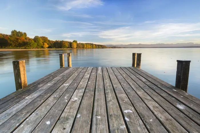 Framed Print : Jetty, Lake Starnberg at Ambach, Bavaria, Germany, Europe, PublicGround Framed Print : Jetty, Lake Starnberg at Ambach, Bavaria, Germany, Europe, PublicGround