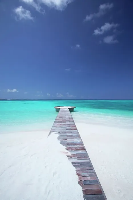 Framed Print : jetty leading to ocean, maldives Framed Print : jetty leading to ocean, maldives