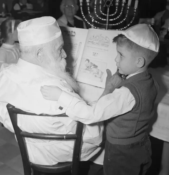Framed Print : Jewish Child Asks Questions At Passover Framed Print : Jewish Child Asks Questions At Passover