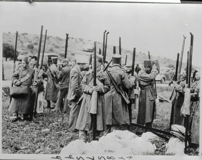 Framed Print : Jewish Citizens Gathering for Defense of Their Homes Framed Print : Jewish Citizens Gathering for Defense of Their Homes