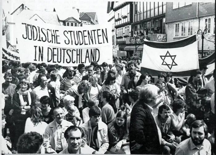 Framed Print : Jewish Students Protest SS Meeting