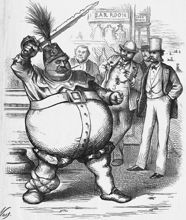 Framed Print : J.F. as Falstaff Newspaper Illustration by Thomas Nast Framed Print : J.F. as Falstaff Newspaper Illustration by Thomas Nast