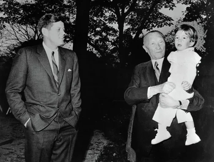 Framed Print : JFK and Konrad Adenauer with John Kennedy Jr Framed Print : JFK and Konrad Adenauer with John Kennedy Jr