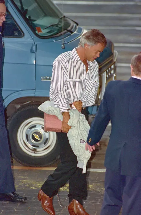 Framed Print : Jim Bakker Being Escorted to Court Framed Print : Jim Bakker Being Escorted to Court