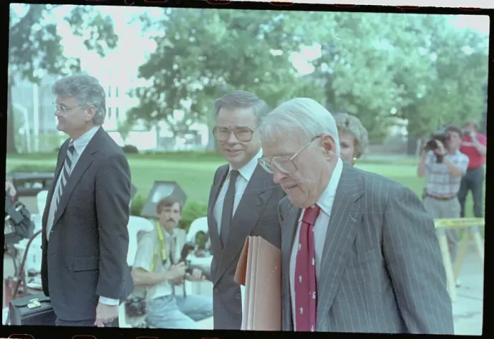 Framed Print : Jim Bakker with George Davis