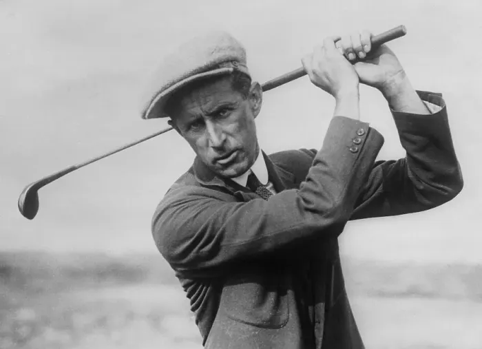 Framed Print : Jim Barnes Holding a Golf Club Framed Print : Jim Barnes Holding a Golf Club