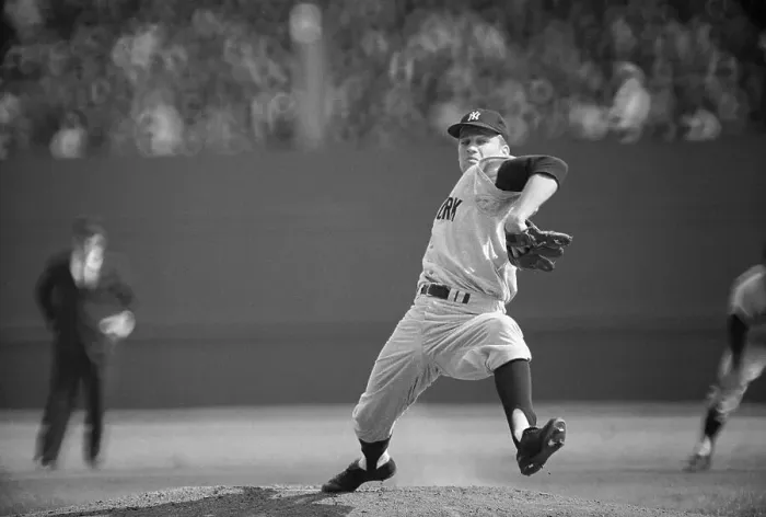 Framed Print : Jim Bouton Pitching During World Series Framed Print : Jim Bouton Pitching During World Series
