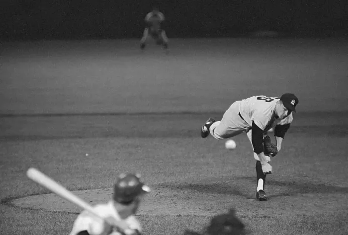 Framed Print : Jim Bouton Pitching to Zoilo Versalles Framed Print : Jim Bouton Pitching to Zoilo Versalles