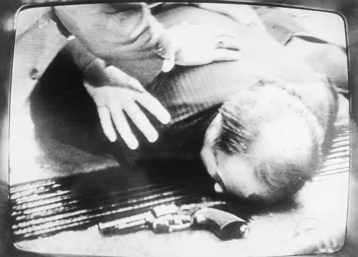 Framed Print : Jim Brady Wounded on the Sidewalk Framed Print : Jim Brady Wounded on the Sidewalk