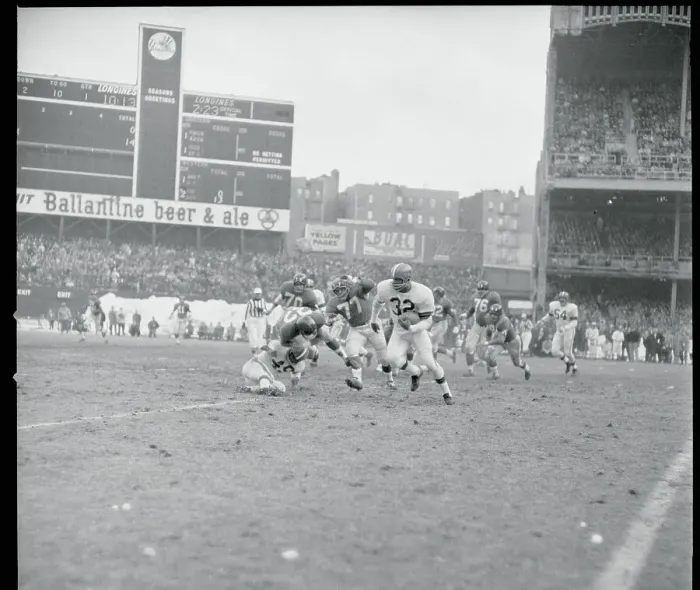 Framed Print : Jim Brown Playing to Win During Football Action Framed Print : Jim Brown Playing to Win During Football Action