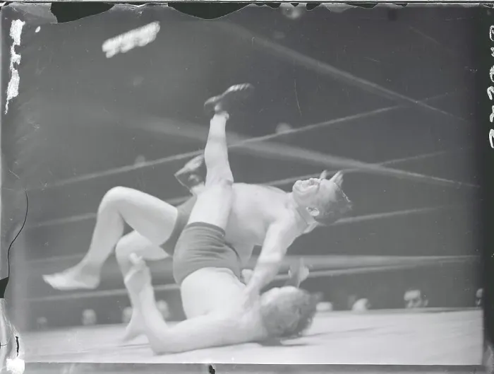 Framed Print : Jim Browning and Ed Lewis Wrestling Framed Print : Jim Browning and Ed Lewis Wrestling