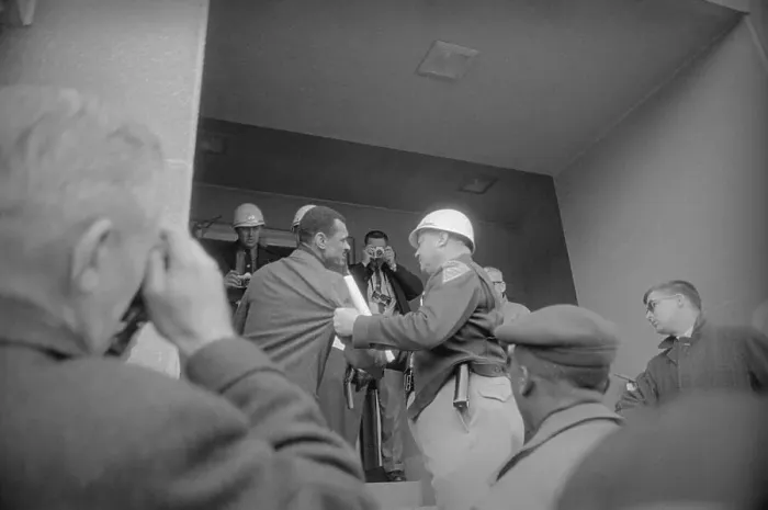 Framed Print : Jim Clark Being Forceful with C. T. Vivian Framed Print : Jim Clark Being Forceful with C. T. Vivian