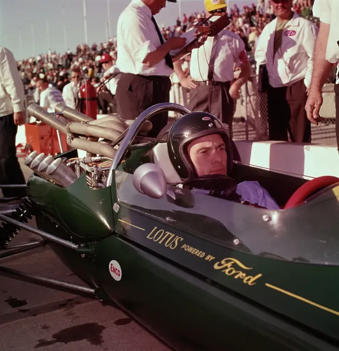 Framed Print : Jim Clark in His Ford Lotus Framed Print : Jim Clark in His Ford Lotus