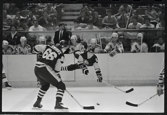 Framed Print : Jim Johnson in Flight While Playing Hockey Framed Print : Jim Johnson in Flight While Playing Hockey
