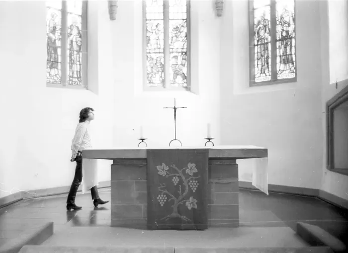 Framed Print : Jim Morrison Of The Doors Visits A Church In Germany