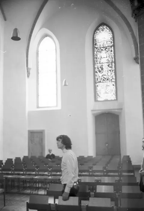 Framed Print : Jim Morrison Of The Doors Visits A Church In Germany Framed Print : Jim Morrison Of The Doors Visits A Church In Germany