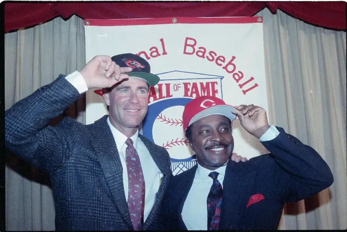 Framed Print : Jim Palmer & Joe Morgan Tip Their Caps Framed Print : Jim Palmer & Joe Morgan Tip Their Caps
