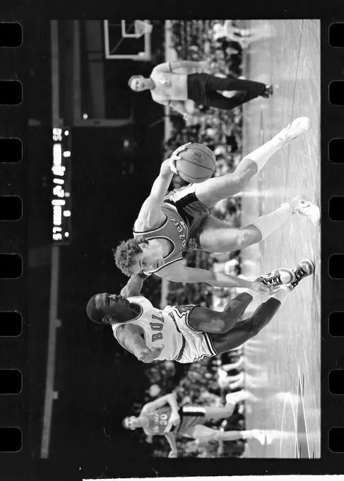 Framed Print : Jim Paxson Trying to Score by Michael Jordan Framed Print : Jim Paxson Trying to Score by Michael Jordan