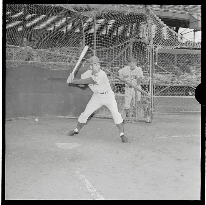 Framed Print : Jim Piersall in Batting Stance Near Cage Framed Print : Jim Piersall in Batting Stance Near Cage