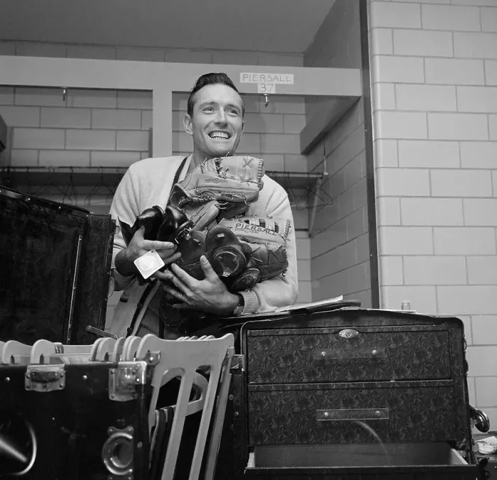 Framed Print : Jim Piersall Packing Belongings in Locker Room Framed Print : Jim Piersall Packing Belongings in Locker Room