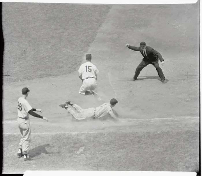 Framed Print : Jim Rivera Out at First Base