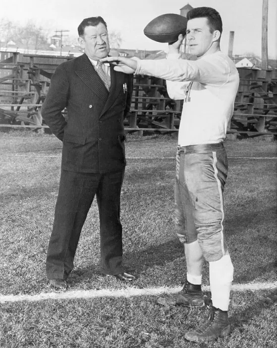 Framed Print : Jim Thorpe and College Football Star Standing on Field Framed Print : Jim Thorpe and College Football Star Standing on Field