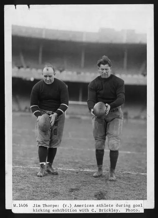 Framed Print : Jim Thorpe At Goal Kicking Exhibition Framed Print : Jim Thorpe At Goal Kicking Exhibition