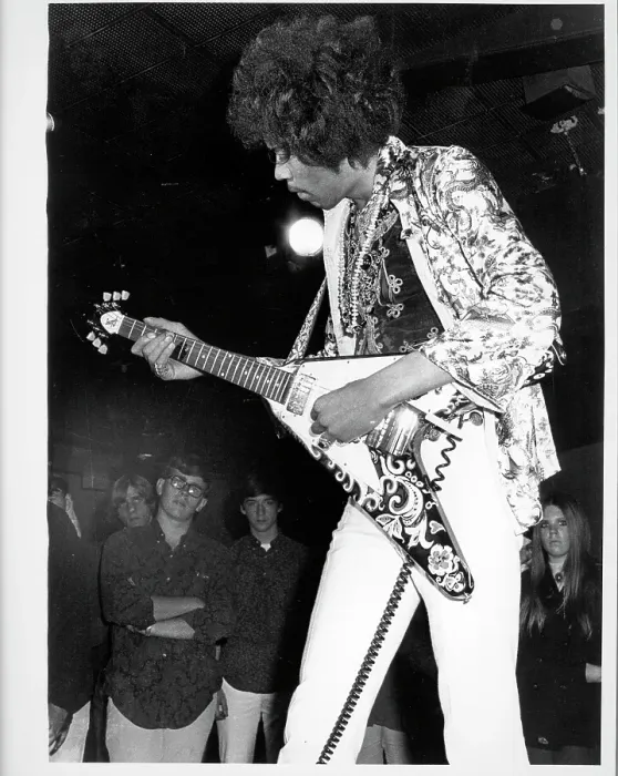 Framed Print : Jimi Hendrix With A Flying V