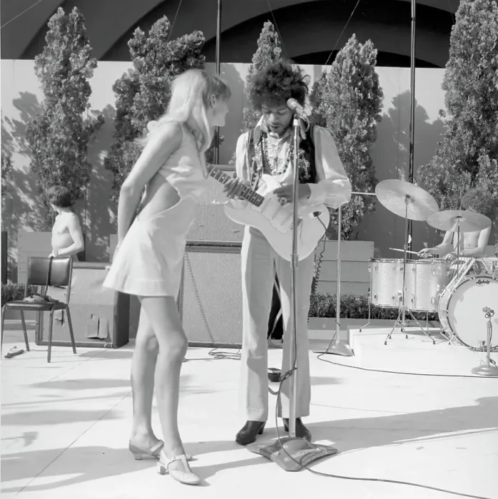Framed Print : Jimi Hendrix With A Muse