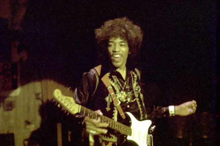 Framed Print : Jimi Hendrix Performs
