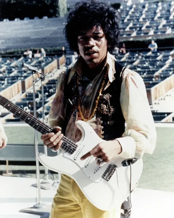 Framed Print : Jimi Hollywood bowl Soundcheck