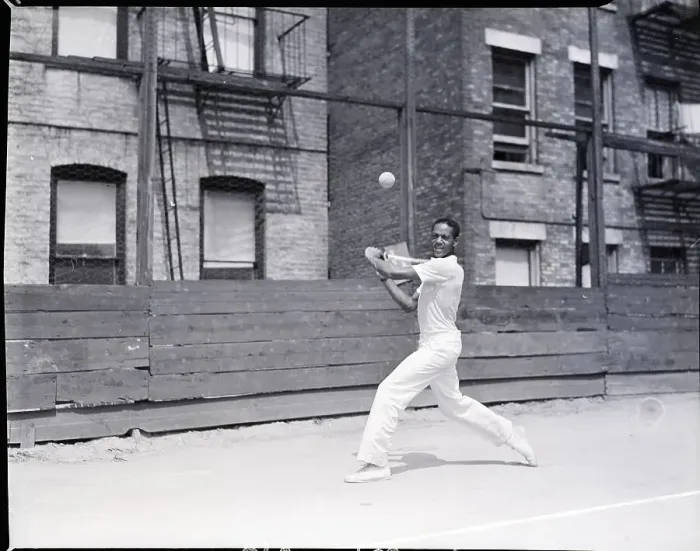 Framed Print : Jimmie Mcdaniels About To Hit Tennis Bal Framed Print : Jimmie Mcdaniels About To Hit Tennis Bal