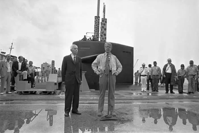 Framed Print : Jimmy Carter with Admiral Rickover Framed Print : Jimmy Carter with Admiral Rickover
