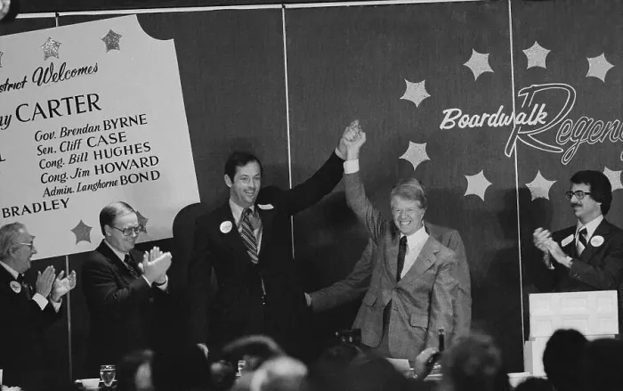 Framed Print : Jimmy Carter and Bill Bradley on Campaign Trail Framed Print : Jimmy Carter and Bill Bradley on Campaign Trail