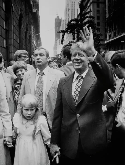 Framed Print : Jimmy Carter And Daughter Amy In New York Framed Print : Jimmy Carter And Daughter Amy In New York