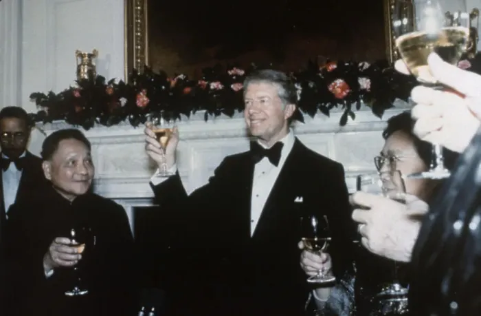 Framed Print : Jimmy Carter With Deng Xiaoping