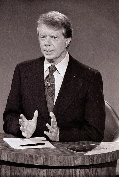Framed Print : Jimmy Carter Gestures During Debate Framed Print : Jimmy Carter Gestures During Debate