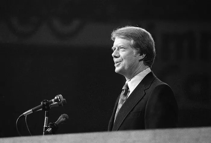 Framed Print : Jimmy Carter Gives Nomination Speech Framed Print : Jimmy Carter Gives Nomination Speech