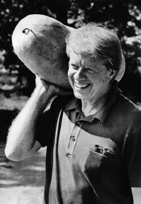 Framed Print : Jimmy Carter with His Home Grown Melon Framed Print : Jimmy Carter with His Home Grown Melon