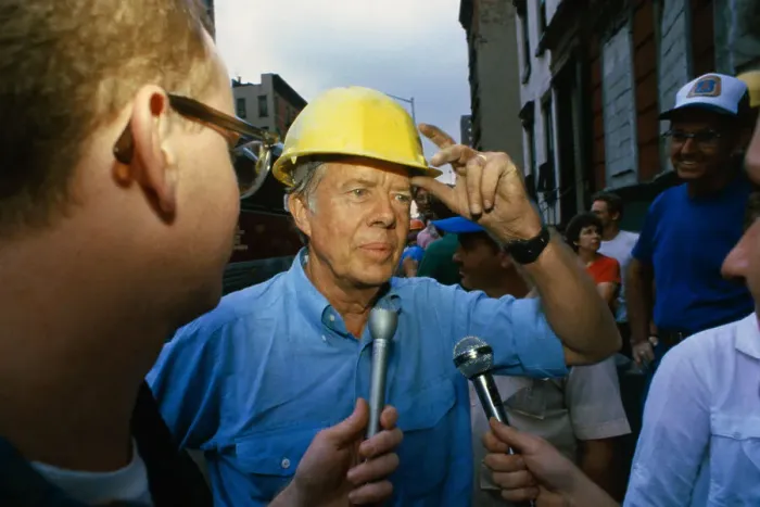 Framed Print : Jimmy Carter Being Interviewed Framed Print : Jimmy Carter Being Interviewed