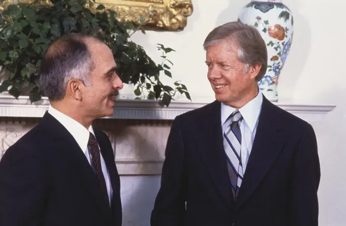 Framed Print : Jimmy Carter and King Hussein Framed Print : Jimmy Carter and King Hussein