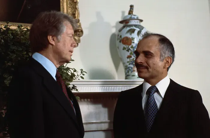 Framed Print : Jimmy Carter and King Hussein Framed Print : Jimmy Carter and King Hussein
