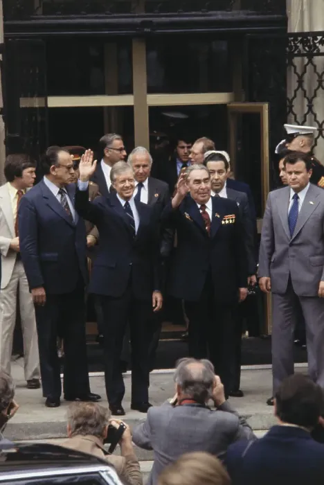 Framed Print : Jimmy Carter and Leonid Brezhnev Waving Framed Print : Jimmy Carter and Leonid Brezhnev Waving