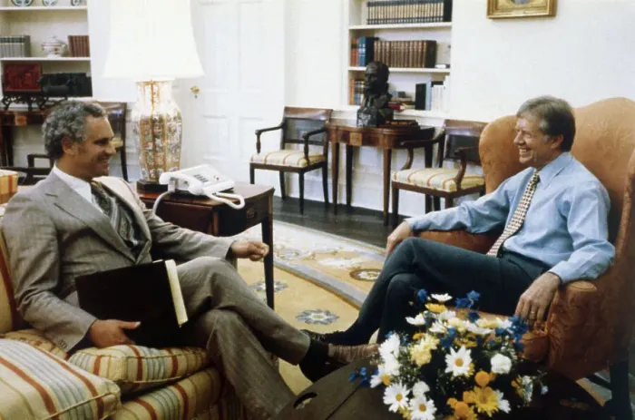 Framed Print : Jimmy Carter and Neil Goldschmidt Sitting in Oval Office Framed Print : Jimmy Carter and Neil Goldschmidt Sitting in Oval Office