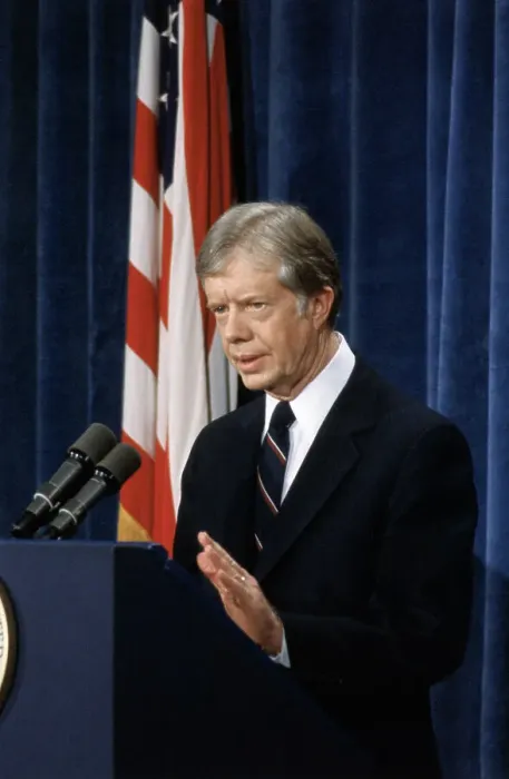 Framed Print : Jimmy Carter Proposing New Plan Framed Print : Jimmy Carter Proposing New Plan