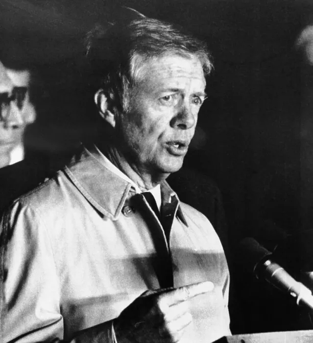Framed Print : Jimmy Carter Speaking at Podium Framed Print : Jimmy Carter Speaking at Podium